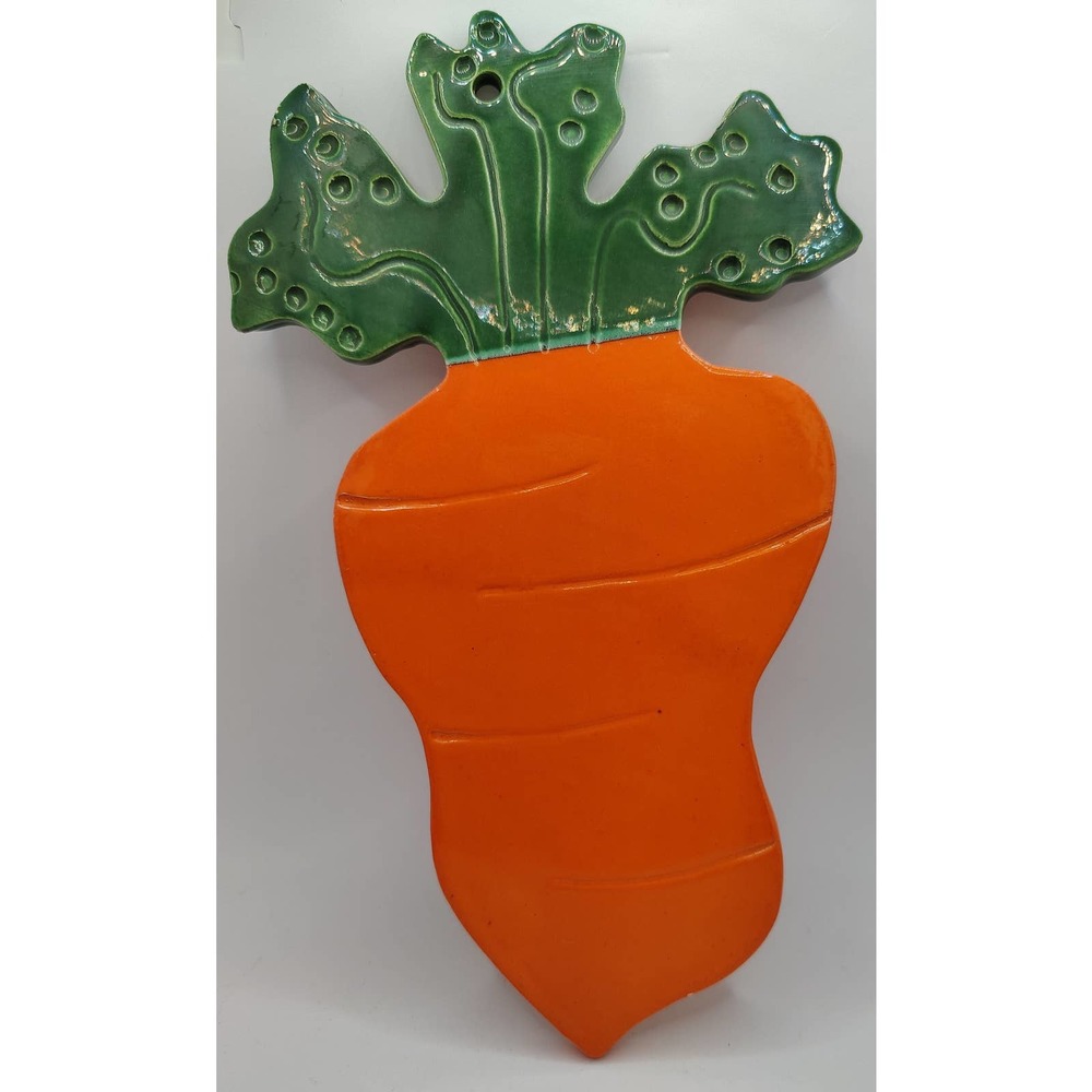 Carrot Ceramic Kitchen Trivet or Wall Hanging Decor